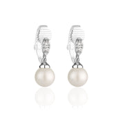 Clip on Earrings with Pearl Drop