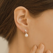 Clip on Earrings with Pearl Drop