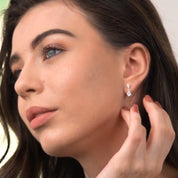 Drop Earrings Clear Stone