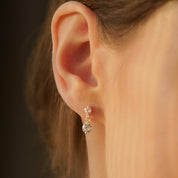 Drop Earrings Clear Stone