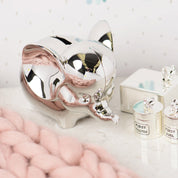 Rhodium Plate Elephant Money Bank