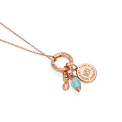 March Birthstone Pendant (Rose Gold)