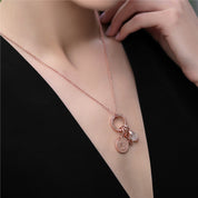 April Birthstone Pendant (Rose Gold)