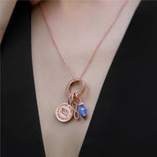 September Birthstone Pendant (Rose Gold)