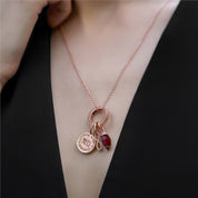 January Birthstone Pendant (Rose Gold)