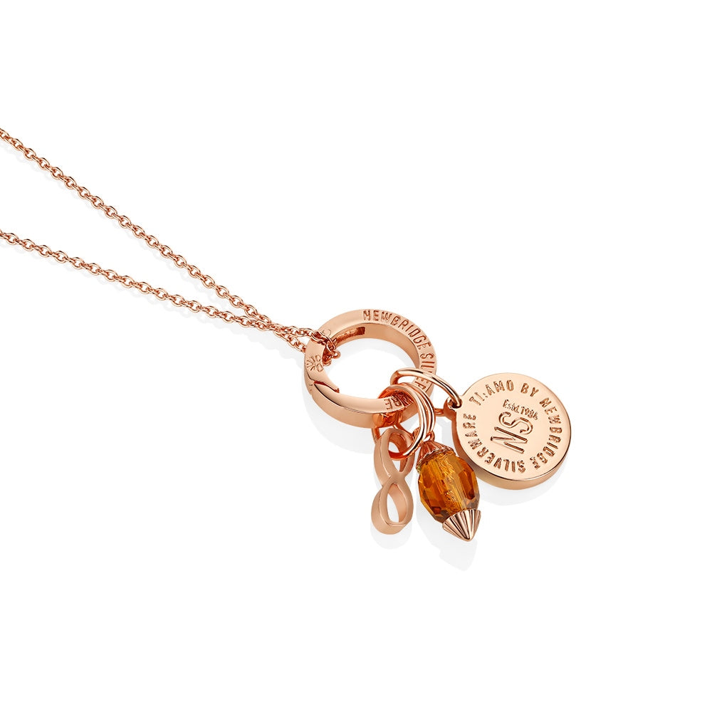 November Birthstone Pendant (Rose Gold)