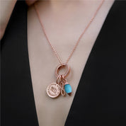 December Birthstone Pendant (Rose Gold)