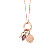 February Birthstone Pendant (Rose Gold)