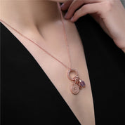 February Birthstone Pendant (Rose Gold)