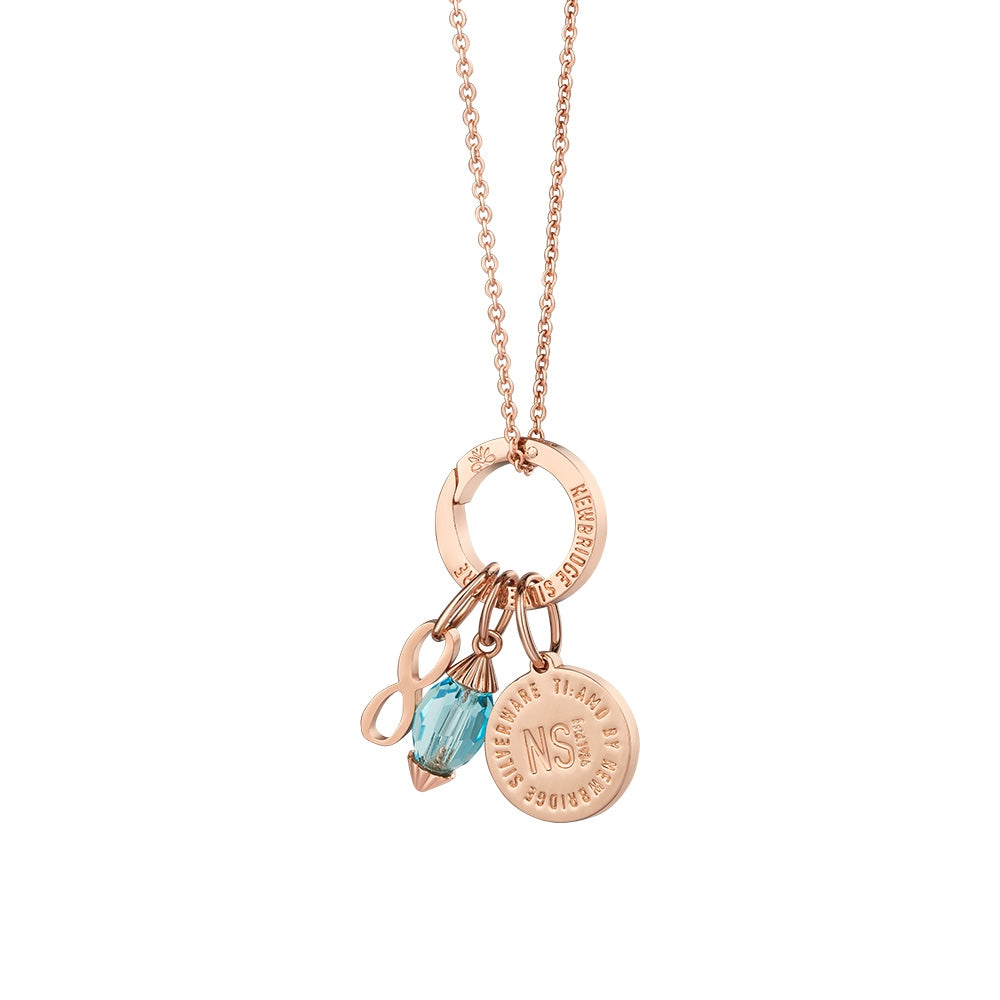 March Birthstone Pendant (Rose Gold)