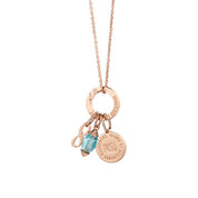 March Birthstone Pendant (Rose Gold)