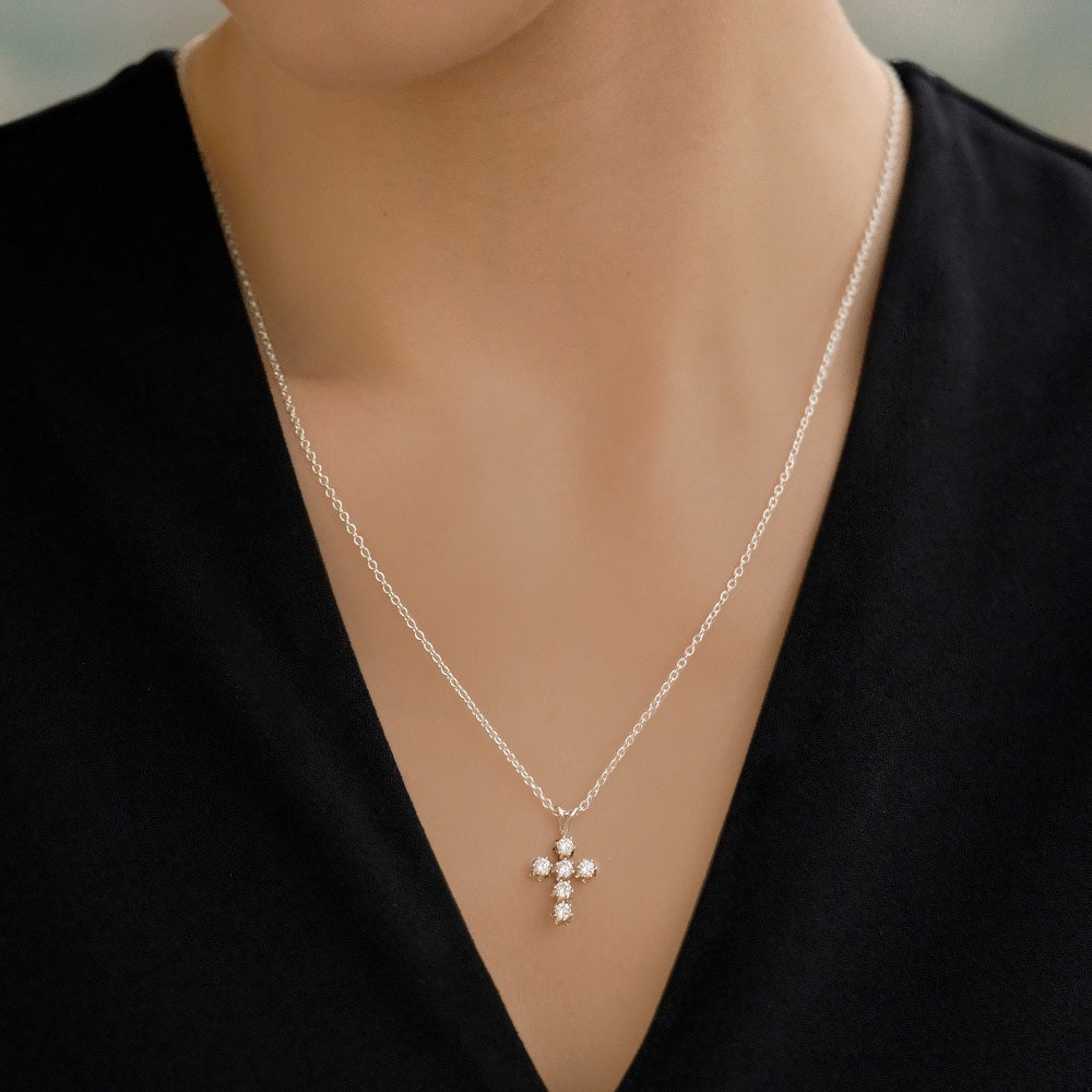 Cross Pendant Clear