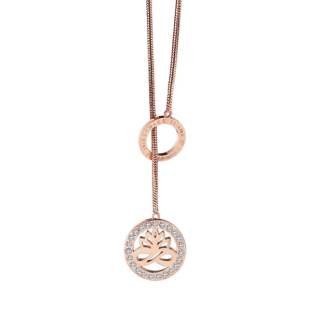 Rose Gold Plated Pendant Lotus Flower