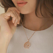 Rose Goldplate Spiral Pendant