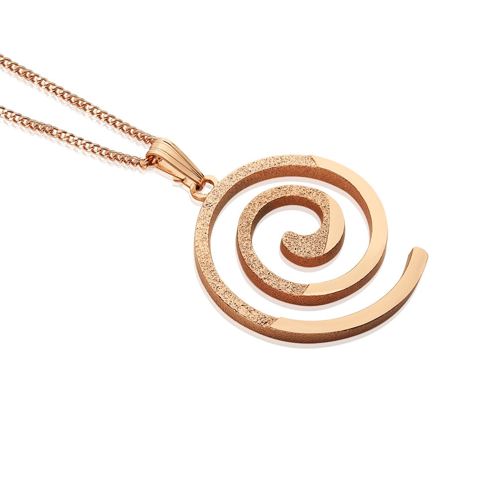 Rose Goldplate Spiral Pendant
