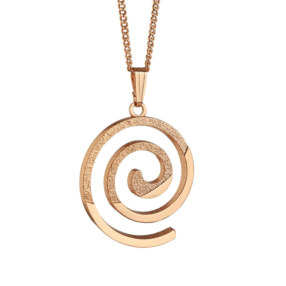 Rose Goldplate Spiral Pendant