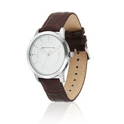 Mens Watch with Leather Strap