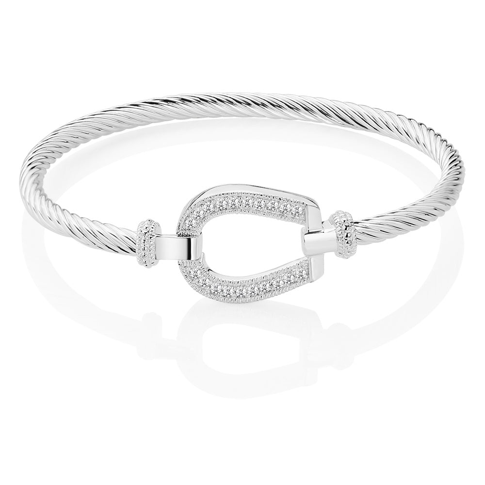 ブレスレット WILLIE and DUFFY Horseshoe bangle silver 925 handmade Native American DK 925 Sterling Silver Horseshoe Lasso