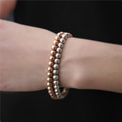Rhodium plate Small Bead Bracelet