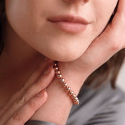 Rose Gold Plate Small Bead Bracelet