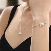 Silver Plated Bracelet with Elephant