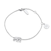 Silver Plated Bracelet with Elephant