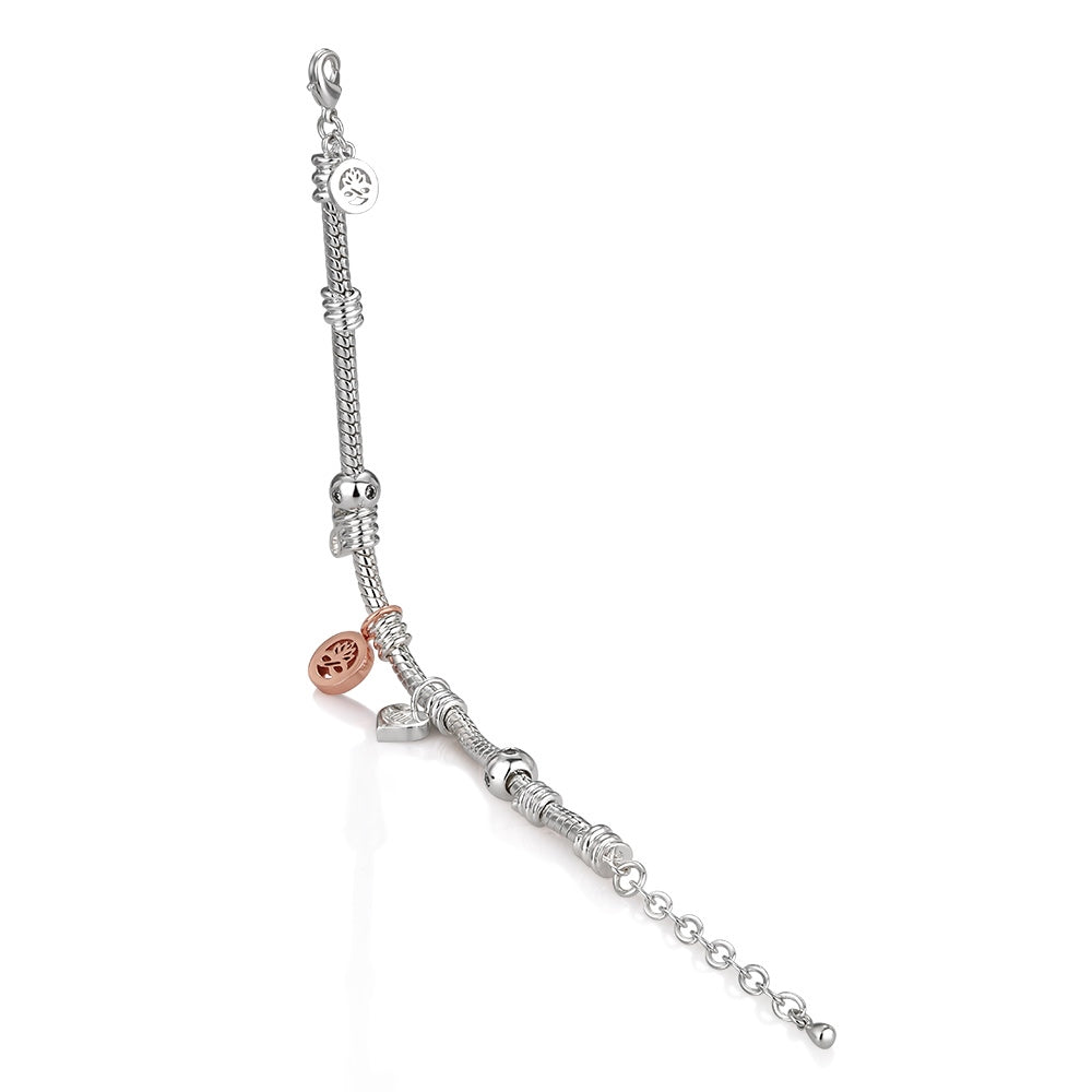 Ti:amo Silver Plated Charm Bracelet