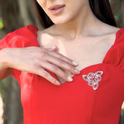 Celtic Brooch Green Stones