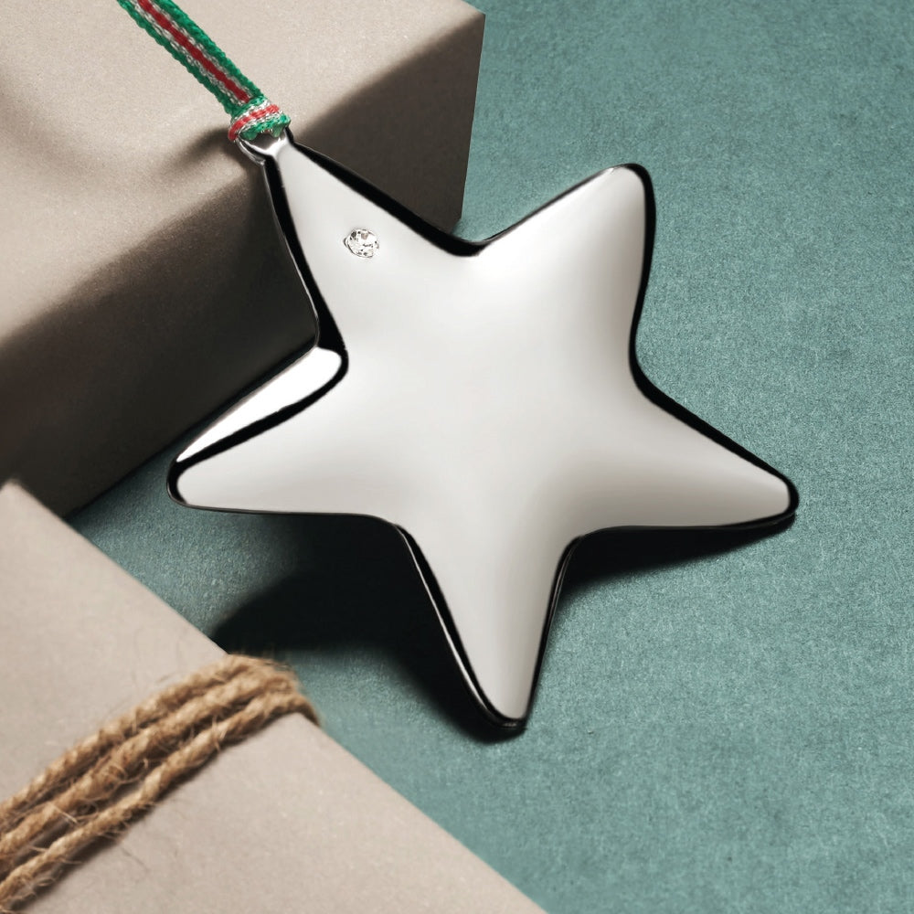 Star with Clear Stones Christmas Tree Decoration