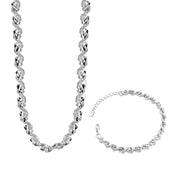 Circular Necklace and Bracelet Set