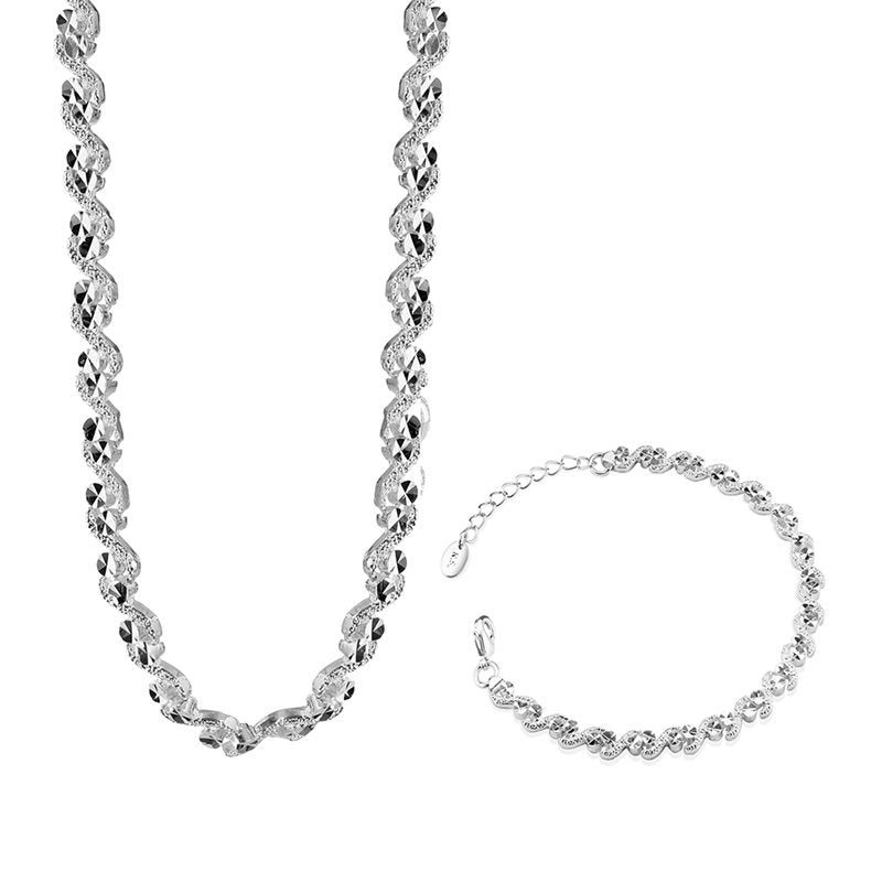 Circular Necklace and Bracelet Set