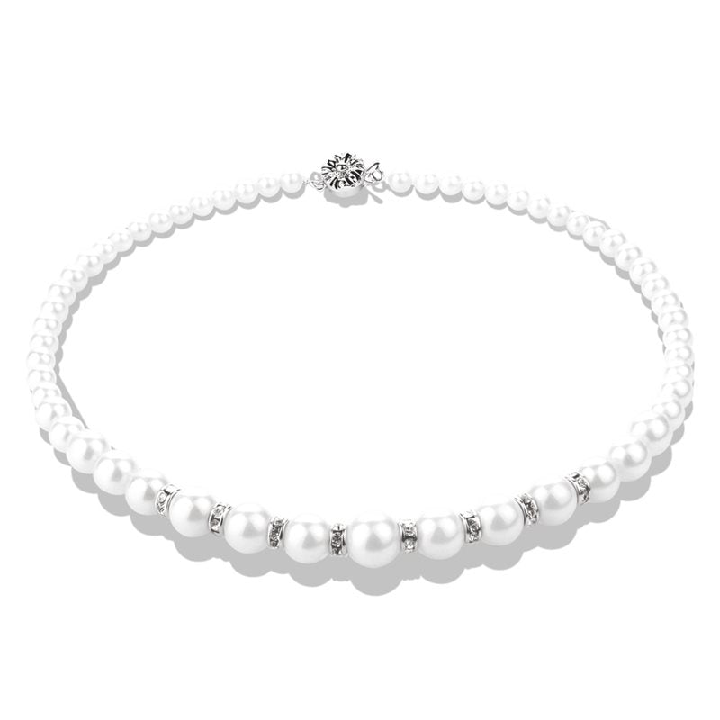Pearl with Crystal Necklace