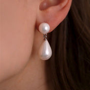 Pearl Tear Drop Earrings
