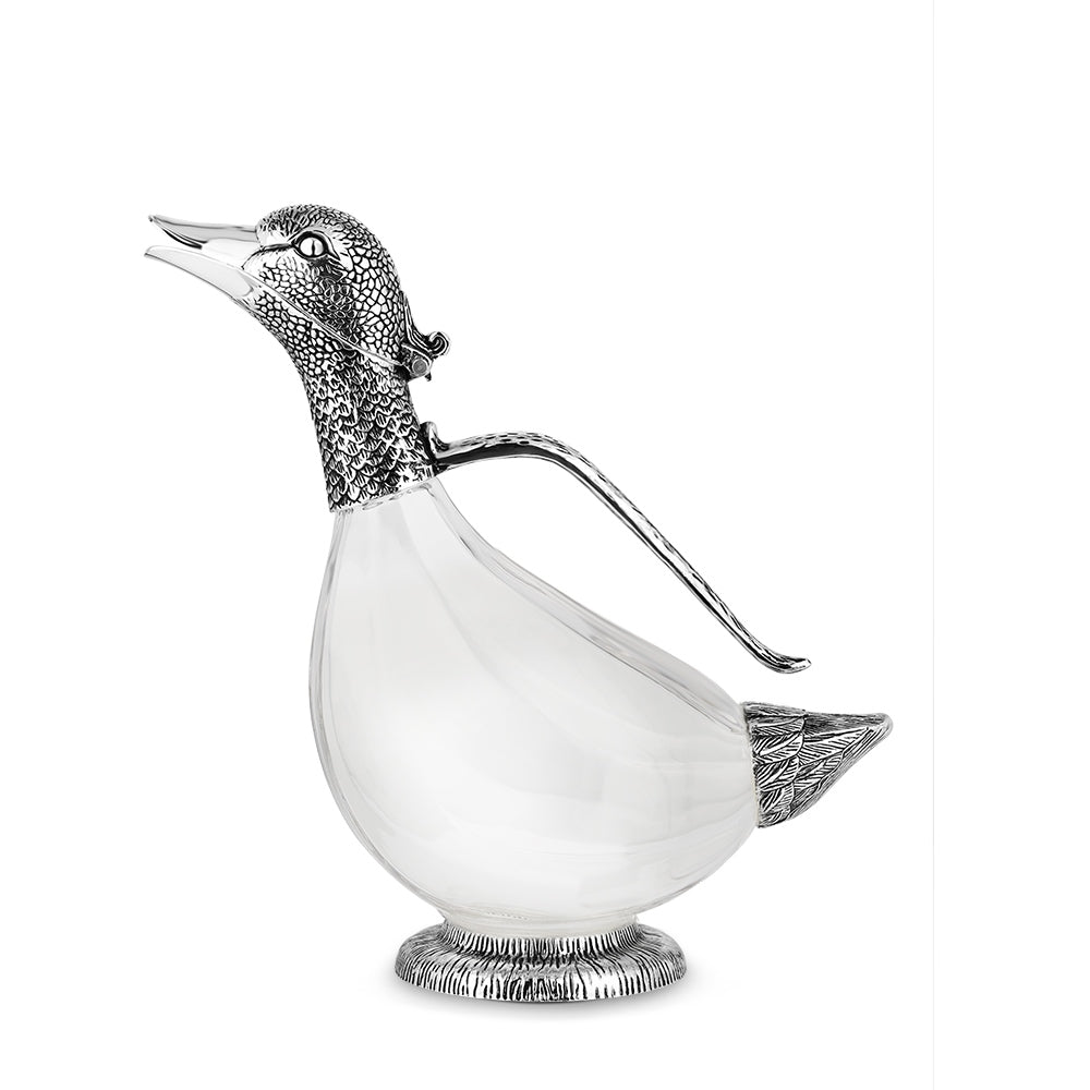 Silver Plated Duck Wine Decanter