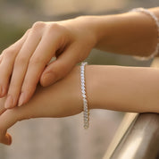 Vintage Style Bracelet with Clear Stones