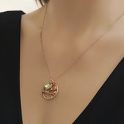 Ariel Pendant with Green Stone