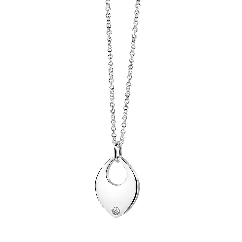 Dew Drop Petite Pendant with Clear Stone