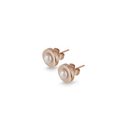 Stud Earrings with Cream Stone