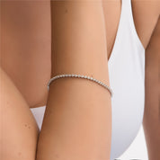 18ct White Gold Diamond Tennis Bracelet - 1.00ct