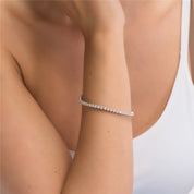 18ct White Gold Diamond Tennis Bracelet - 3.00ct