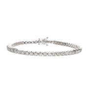 18ct White Gold Diamond Tennis Bracelet - 3.00ct