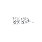 18ct White Gold Diamond Earrings 4 claw 0.70ct tw