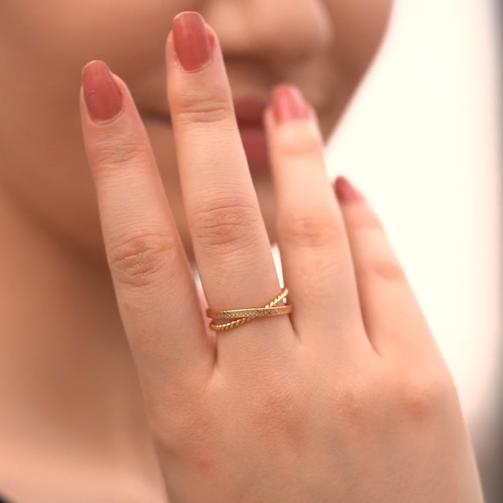 Rope Style Twist Ring