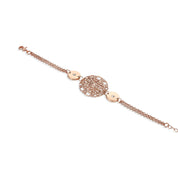 Vintage Filigree Bracelet with Clear Stones