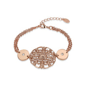Vintage Filigree Bracelet with Clear Stones