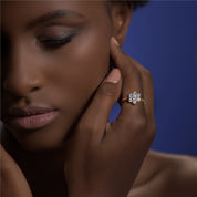 18ct Yellow Gold Daisy Cluster Diamond Ring