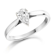 18ct White Gold Pear shaped Diamond Ring