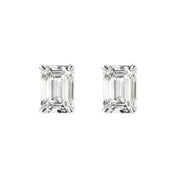18ct White Gold Emerald Cut Diamond Earrings