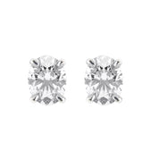 18ct White Gold Oval Shape Diamond Earrings