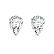18ct White Gold Pear shaped Diamond Earrings